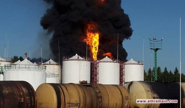 حريق هائل في ميناء &ldquo;رأس تنورة&rdquo; شمال شرق القطيف