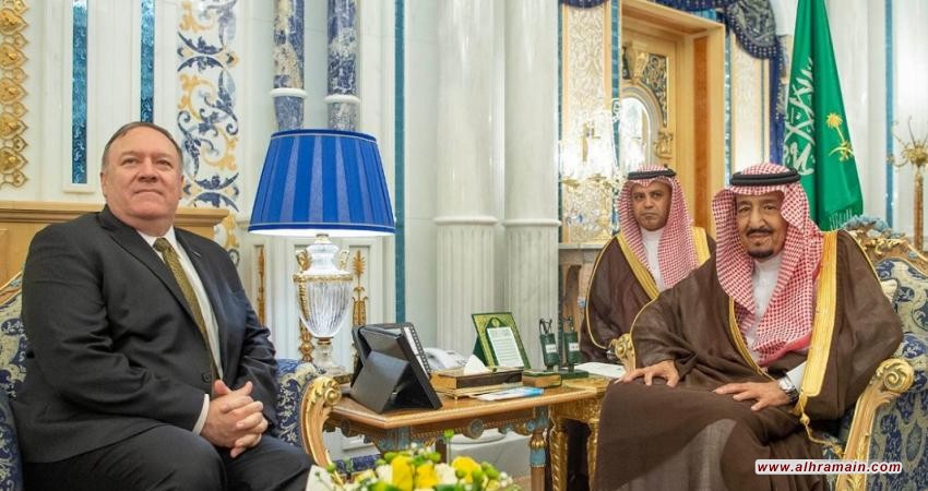 الملك سلمان يبحث مع بومبيو التوترات في منطقة الخليج