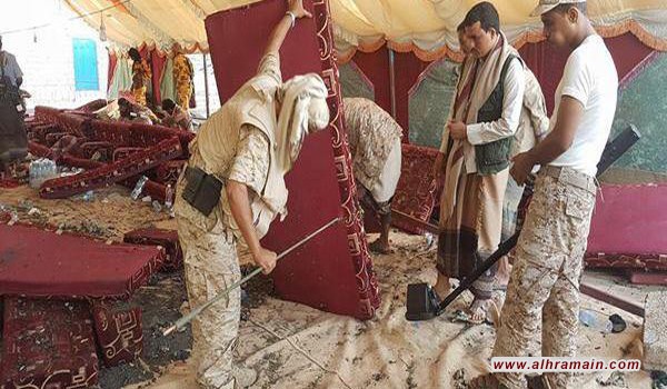 &ldquo;الشرق الأوسط&rdquo; السعودية متلبسة بدماء ضحايا تفجيري العزاء في مأرب